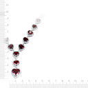 Колье из серебра с гранатом, фианитом