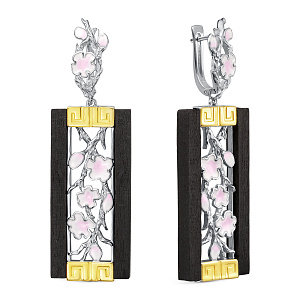 Серьги с английским замком из серебра