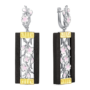 Серьги с английским замком из серебра