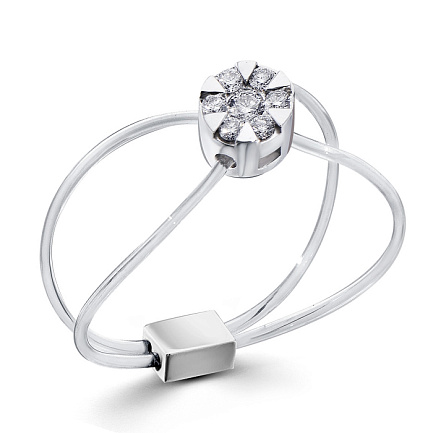 Кольцо из белого золота с бриллиантами