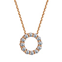 Колье из красного золота с бриллиантами