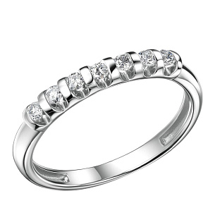 Кольцо из белого золота с бриллиантом