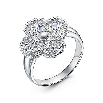 Кольцо из белого золота с бриллиантами