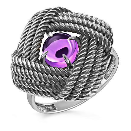 Кольцо из серебра с кварцем