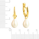 Серьги из желтого золота с жемчугом