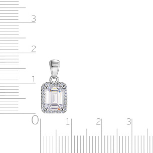 Подвеска из серебра с фианитом