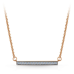 Колье из красного золота с фианитом