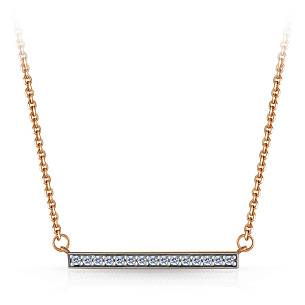 Колье из красного золота с фианитом