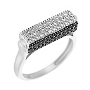 Кольцо из серебра с фианитами