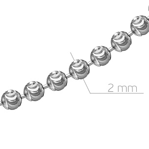 Цепь декоративная из серебра