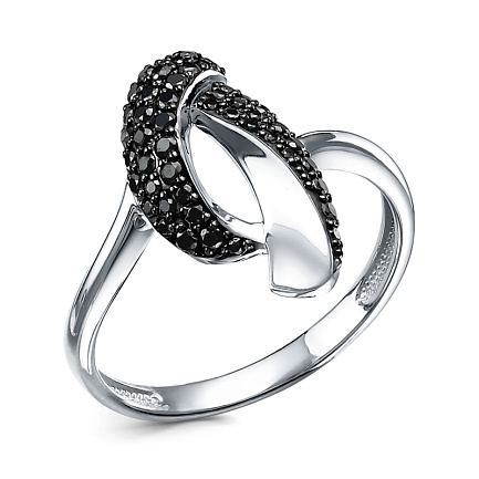 Кольцо из белого золота с бриллиантами