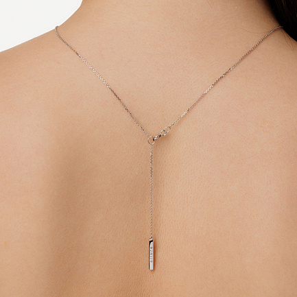 Колье из серебра с фианитами