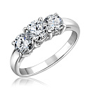 Кольцо из белого золота с бриллиантами