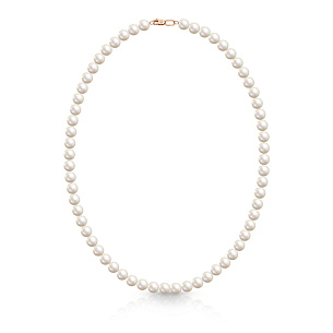 Бусы из красного золота с жемчугом