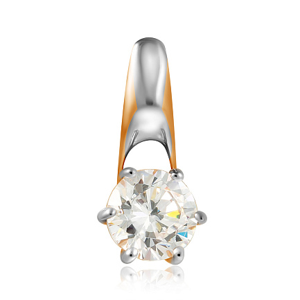 Подвеска из красного золота с фианитом