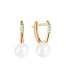 Серьги с английским замком из красного золота