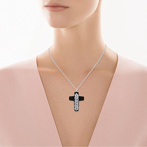 Колье из серебра с эмалью