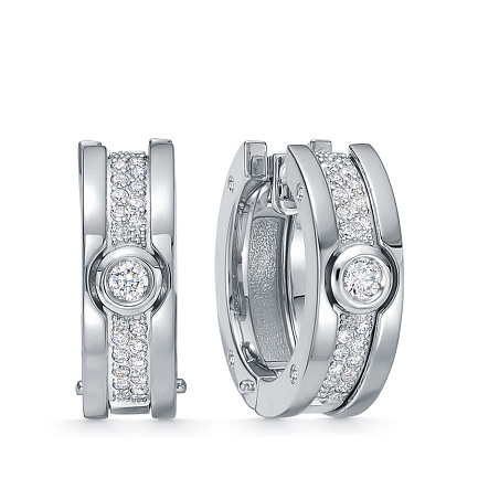 Серьги из белого золота с бриллиантами