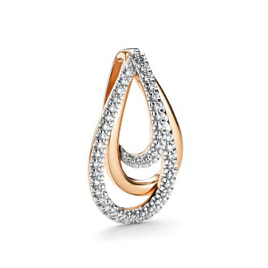 Подвеска из красного золота с бриллиантами