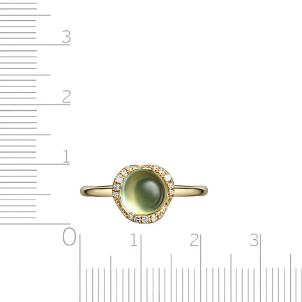 Кольцо из желтого золота с бриллиантами