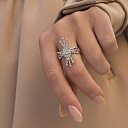 Кольцо из белого золота с бриллиантами