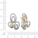 Серьги из желтого золота с бриллиантами