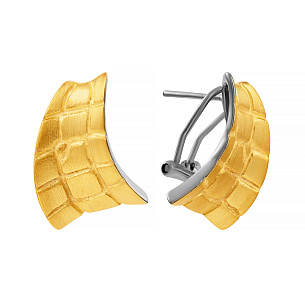 Серьги из серебра с золочением