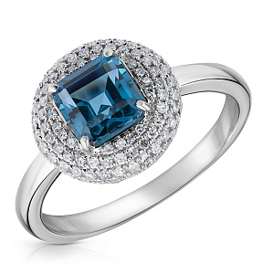 Кольцо из белого золота с бриллиантами