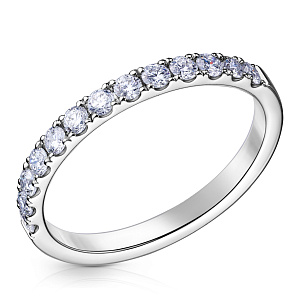 Кольцо из белого золота с бриллиантами