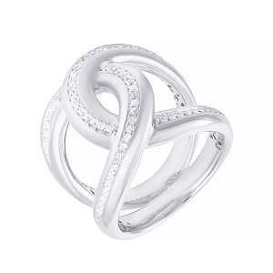 Кольцо из серебра с фианитом