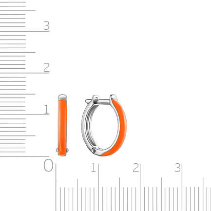 Серьги с английским замком из серебра с топазом