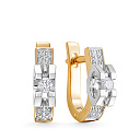 Серьги из красного золота с бриллиантами