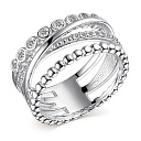 Кольцо из серебра с фианитами