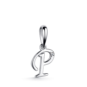 Подвеска из белого золота с бриллиантом