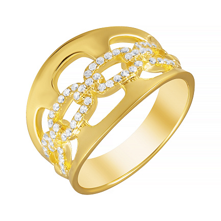 Кольцо из серебра с фианитом