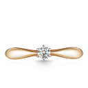 Кольцо из красного золота с фианитом