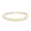 Браслет из красного золота с жемчугом