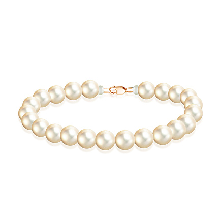 Браслет из красного золота с жемчугом