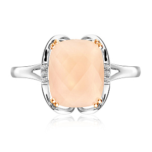 Кольцо из белого золота с бриллиантами