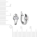 Серьги с английским замком из белого золота с бриллиантами