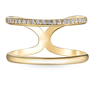 Кольцо из желтого золота с бриллиантом