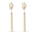 Серьги с английским замком из желтого золота с бриллиантами