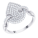 Кольцо из белого золота с бриллиантами