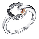 Кольцо из серебра с бриллиантом