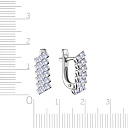 Серьги с английским замком из серебра с фианитом