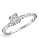 Кольцо из белого золота с бриллиантами