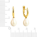 Серьги из желтого золота с жемчугом