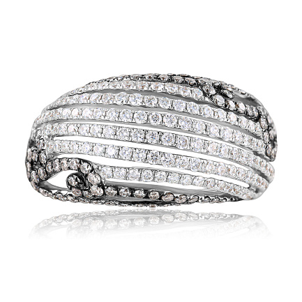 Кольцо из белого золота с бриллиантами