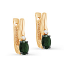 Серьги с английским замком из красного золота с бриллиантами