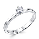 Кольцо из белого золота с бриллиантом